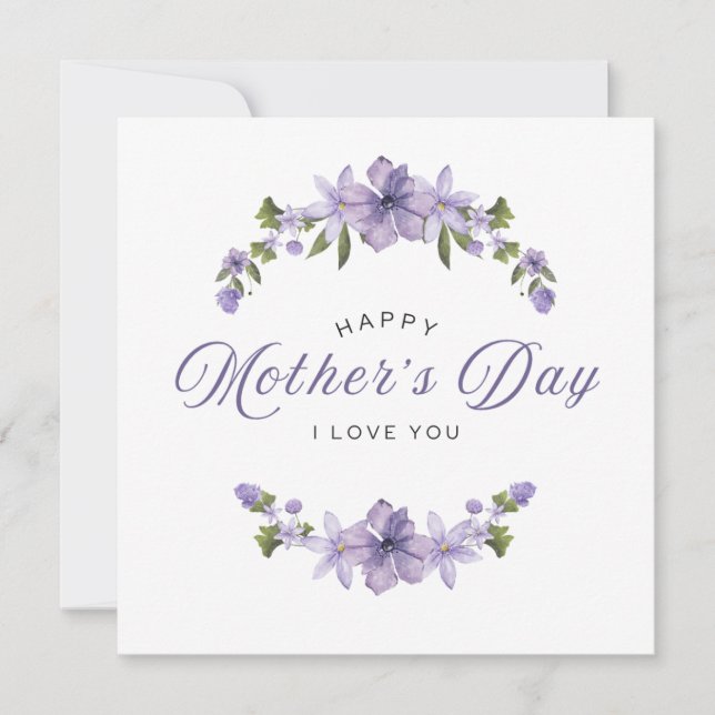 Feliz Día de la Madre, Tarjeta de Te Amo (Anverso)