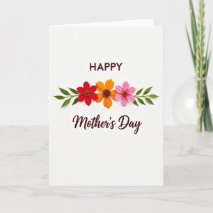 Feliz Día de la Madre Tarjeta Floral