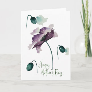 Feliz Día de la Madre Tarjeta Floral de Acuarela