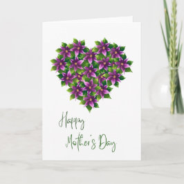 Feliz Día de la Madre Tarjeta Floral de Acuarela