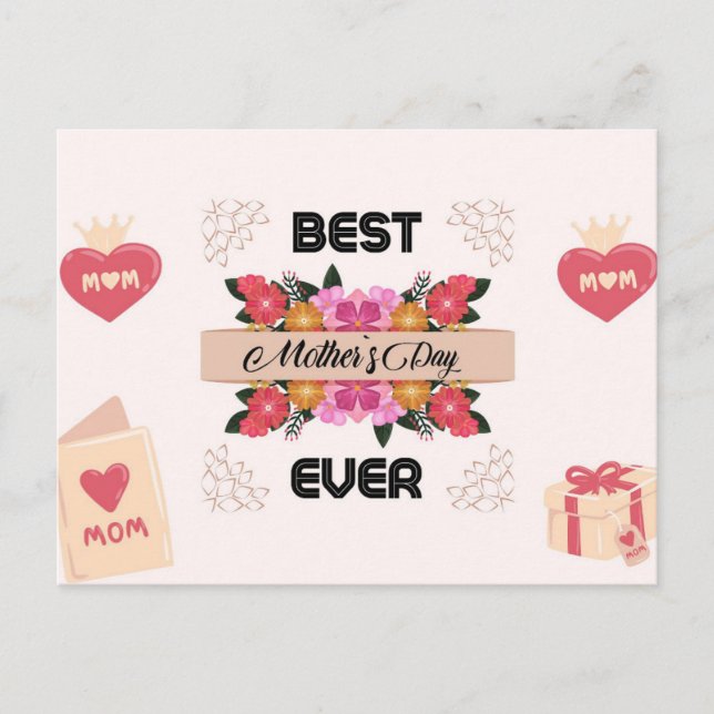 Feliz Día de la Madre Tarjeta Impresa, Madres Digi (Anverso)