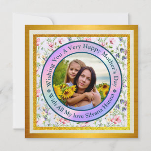 Feliz Día de la Madre Tarjeta postal de foto elega