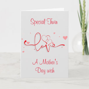 FELIZ DÍA DE LA MADRE **TWIN** TARJETA DEL DÍA DE