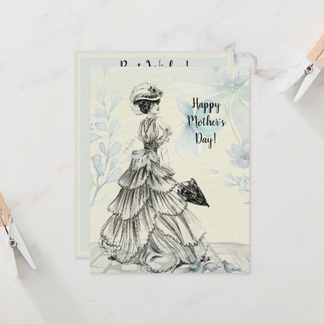 Feliz Día de la Madre, victoriana, pájaros de Para (Anverso/Reverso In Situ)