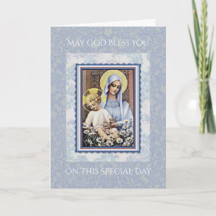 FELIZ DÍA DE LA MADRE VIRGEN MARÍA TARJETA RELIGIO