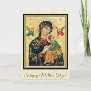 FELIZ DÍA DE LA MADRE VIRGEN MARÍA TARJETA RELIGIO