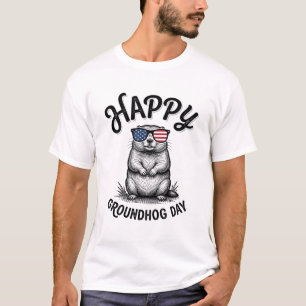 Feliz Día de la Marmota Diseño de Camiseta de Grab