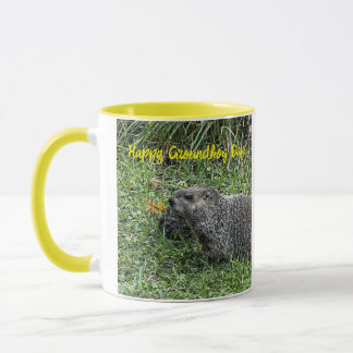 Feliz Día de la Marmota, tazas personalizadas.