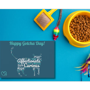Feliz Día de la Mascota Gato Tarjeta 