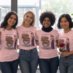 Feliz Día de la Mujer Camiseta Rosa 8 de Marzo