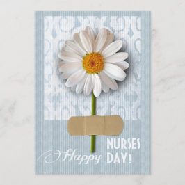 Feliz Día de las Enfermeras. Tarjeta de saludo pla