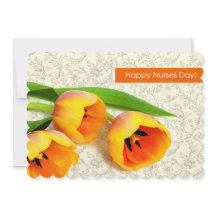 Feliz Día de las Enfermeras. Tarjeta plana de los 