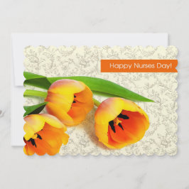 Feliz Día de las Enfermeras. Tarjeta plana de los 