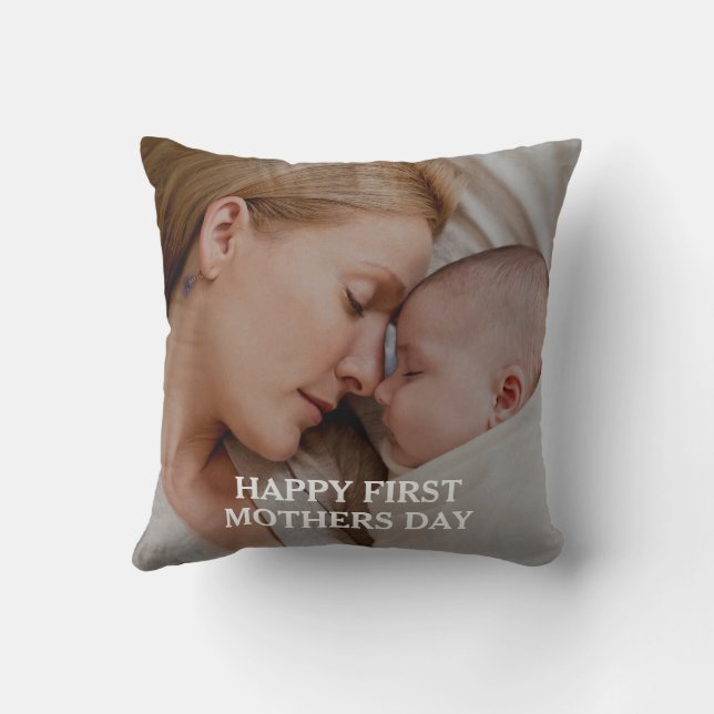 Feliz día de las madres Almohada para lanzar foto  (Reverso)