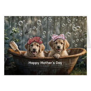 Feliz día de las madres Cachorro adorable de Golde