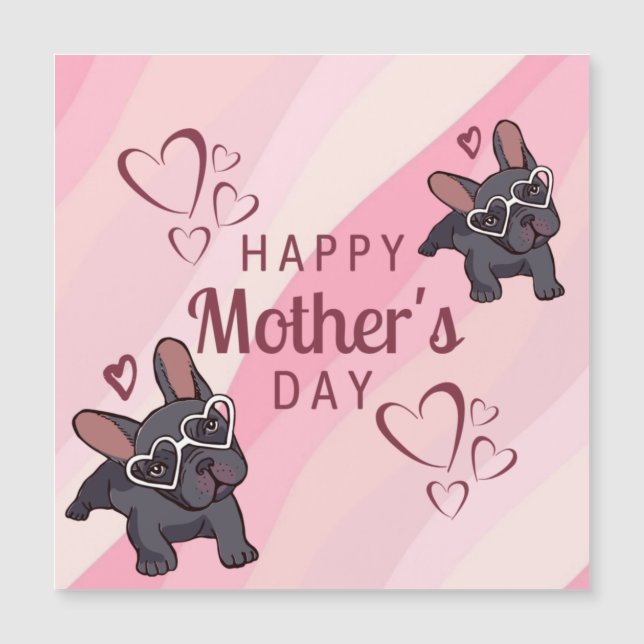 Feliz Día de las Madres desde el Bulldog francés d (Anverso)