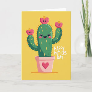Feliz Día de las Madres Tarjeta Cactus