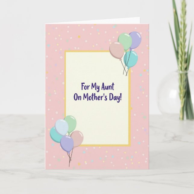 Feliz Día de las Madres Tarjeta de Tía (Anverso)