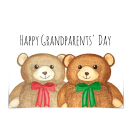 "Feliz Día de los Abuelos" Tarjeta de dos osos par