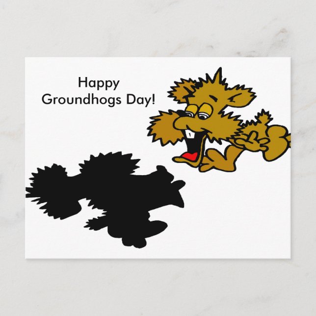 ¡Feliz Día de los Groundhogs! Tarjeta postal (Anverso)