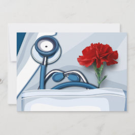 Feliz Día de los Médicas. Tarjetas planas de carna