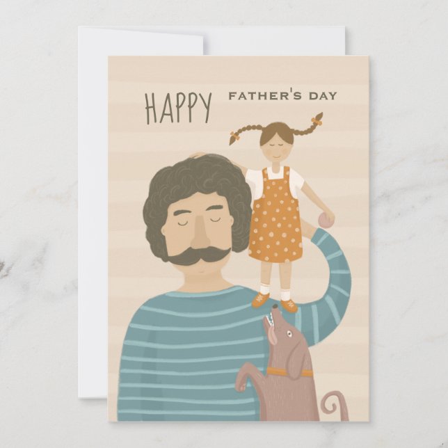 Feliz día de los padres. La hija de papá y el perr (Anverso)