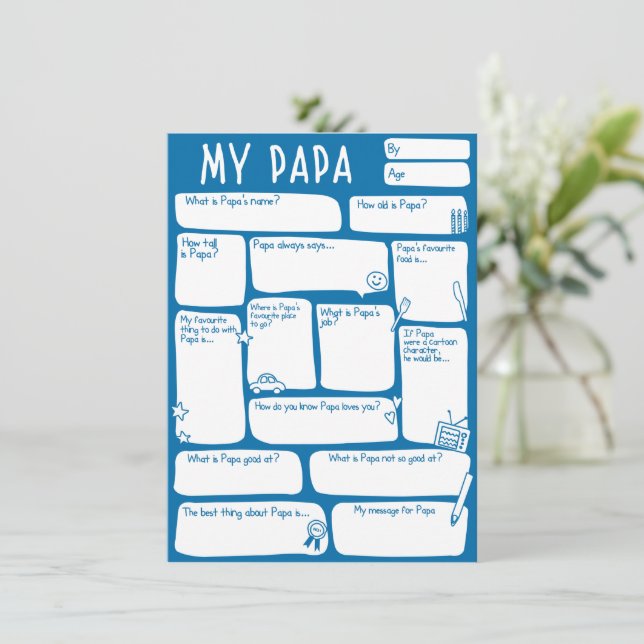 Feliz Día de los Padres, mejor papá (Anverso de pie)