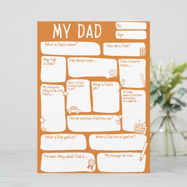 Feliz Día de los Padres, mejor papá (Anverso de pie)