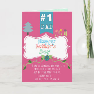 Feliz Día de los Padres No.1 Tarjeta de Saludo de