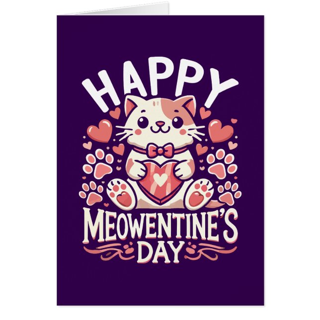 Feliz Día de Meowentine - El día de San Valentín d (Frente)
