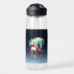 Feliz Día de Navidad Botella de agua