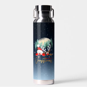 Feliz Día de Navidad Botella de agua