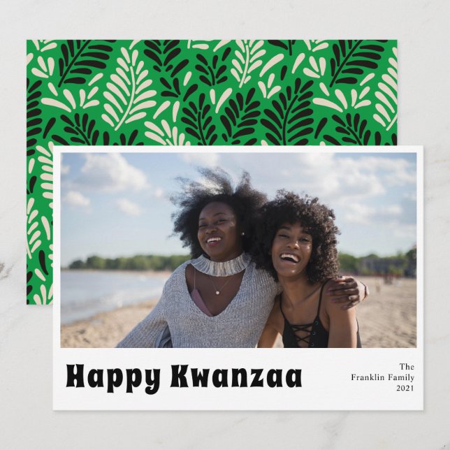 Feliz Día de Navidad en Kwanzaa (Anverso / Reverso)