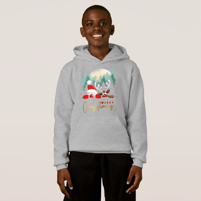 Feliz Día de Navidad | Niños Pullover Hoodie (Anverso completo)