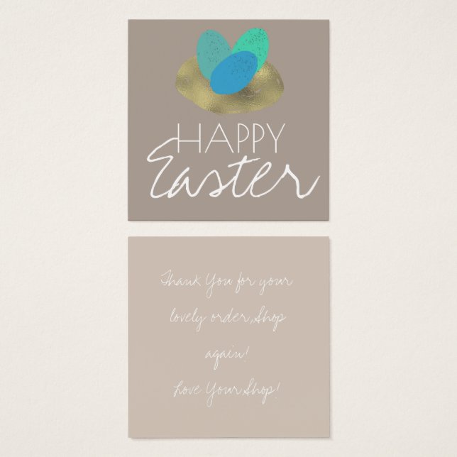 Feliz Día de Pascua Específico de Huevo Gracias (Anverso y reverso)