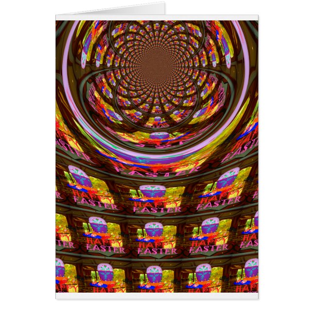 Feliz Día de Pascua saludos Visita gráfica sin pro (Frente)