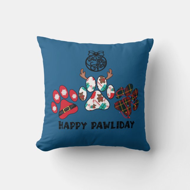 Feliz Día de Pawliday - Cojín decorativo de feriad (Anverso)