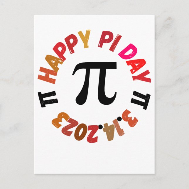 Feliz Día de Pi 3.14.2023  Tarjeta postal (Anverso)