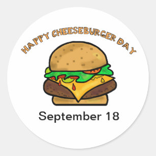 Feliz Día de Queburger Pegatinas