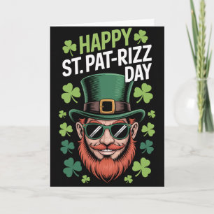 Feliz día de San Pat Rizz Tarjeta de felicitación