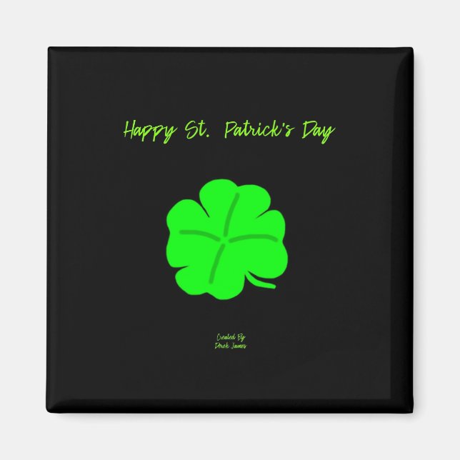 Feliz Día de San Patricio 2 pulgadas de imán cuadr (Frente)