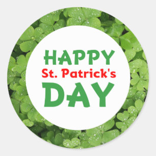 Feliz Día de San Patricio a los verdes pegatinas d