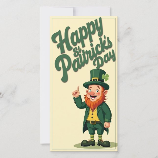 Feliz día de San Patricio, adorable leprechaun (Anverso)