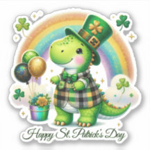 Feliz Día de San Patricio Afortunado Pegatina
