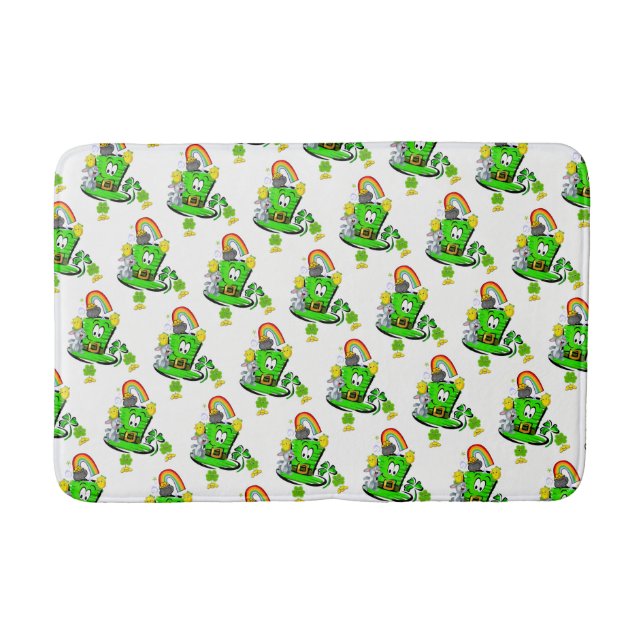 Feliz día de San Patricio Alfombras de baño de con (Anverso)