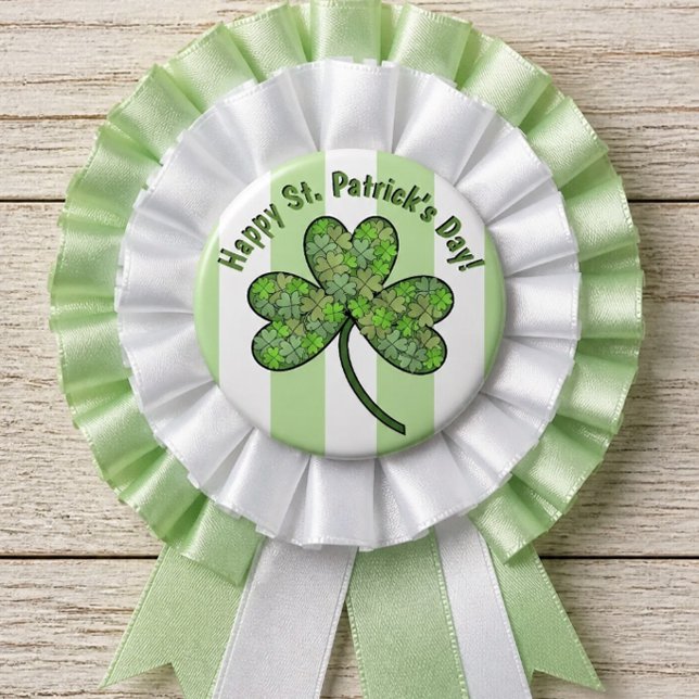Feliz día de San Patricio botón de 3 pulgadas (Subido por el creador)