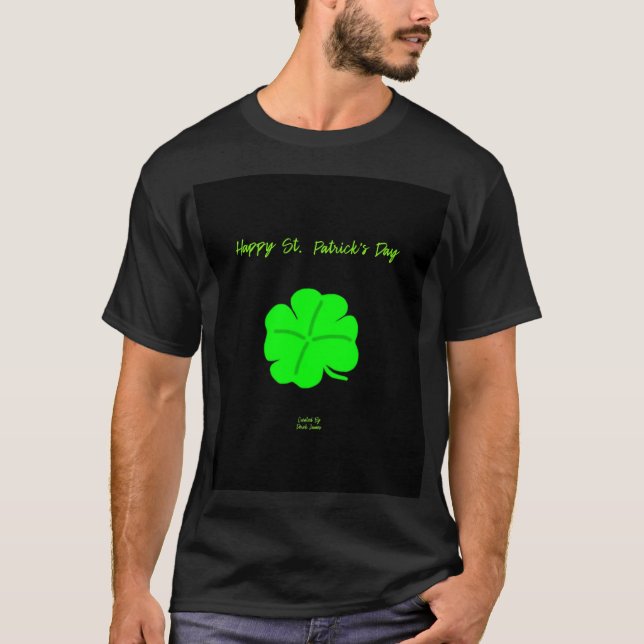 Feliz Día de San Patricio Camisa Black Basic para  (Anverso)