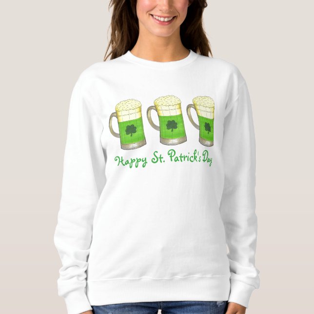 Feliz Día de San Patricio Camisa de Cerveza Verde (Anverso)