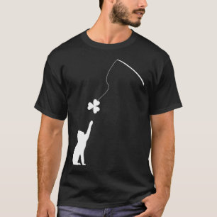 Feliz día de San Patricio Camiseta de gato trébol