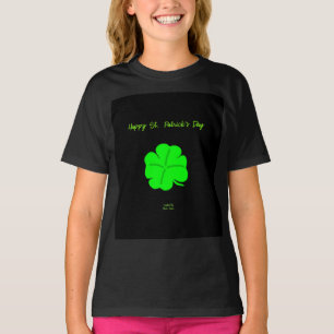 Feliz Día de San Patricio Chicas Camiseta Black Ba